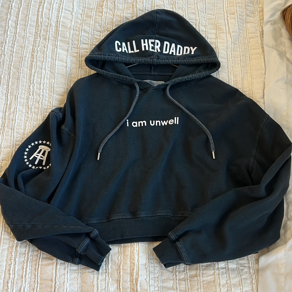 Call Her Daddy “I am unwell” Cropped Hoodie